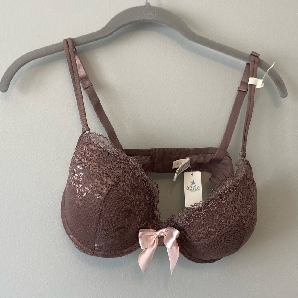 Aerie Bra Lace Paige Style with Bow Size 36C
